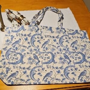 Sezane X Antoinette Poisson Blye Birds Tote NWOT